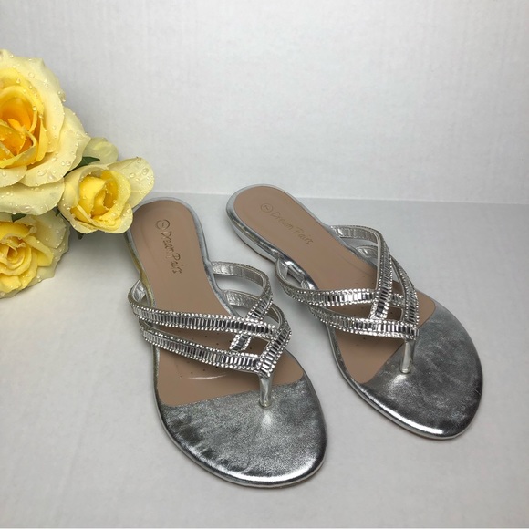 Dream Pairs Women Fashion Rhinestone Design Slides Sandals - Picture 3 of 5